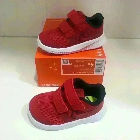 Nike Other - Toddler Boys Nike Sneakers Size 4C Red NEW